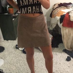 BCBG suede eyelet skirt